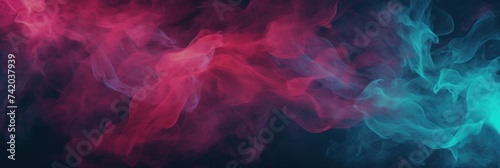 Blended colorful dark Maroon and Cyan geadient abstract banner background
