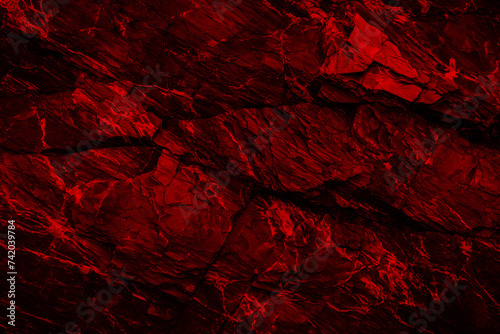 Dark stone burgundy granite texture. Close-up rock surface for banner ad design. Grunge abstract background with copy space