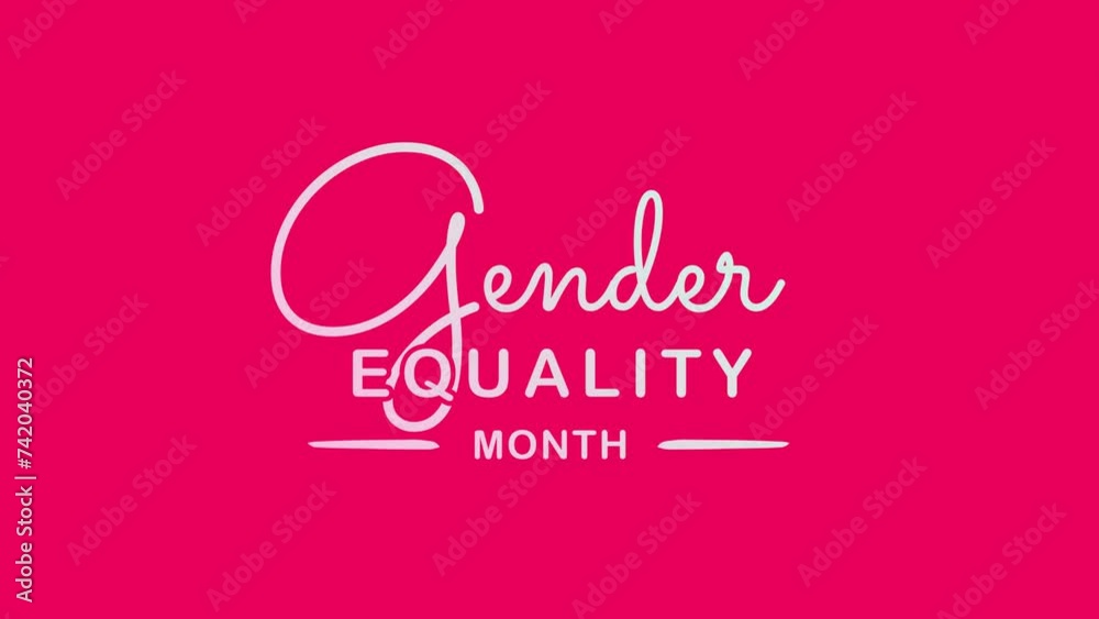 Gender Equality Month Text Animation. Great for Gender Equality Month Celebrations, for banner, social media feed wallpaper stories. Gender Equality Month Text Animation. Great for Gender Equality Month Celebrations, for banner, social media feed wallpaper stories.