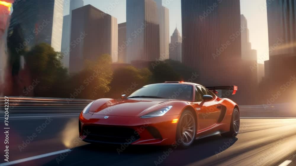 Sporty beauty in the hustle and bustle of the city: power and elegance meet on the roads of a modern metropolis Sporty beauty in the hustle and bustle of the city: power and elegance meet on the roads of a modern metropolis