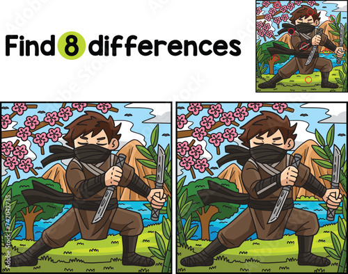 Ninja with Ninjato Find The Differences