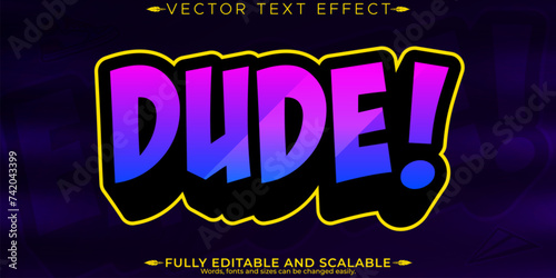 Editable text effect, editable emote icon and trendy customizable font style