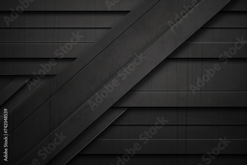 Dark Gray grunge stripes abstract banner design. Geometric tech background. Vector illustration