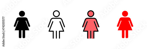 Female icon vector illustration. woman sign and symbol