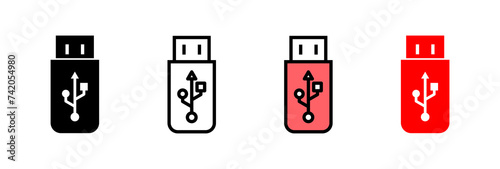 Usb icon vector illustration. Flash disk sign and symbol. flash drive sign.