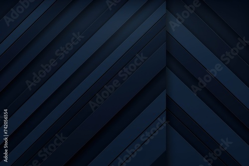 Dark Navy Blue grunge stripes abstract banner design. Geometric tech background. Vector