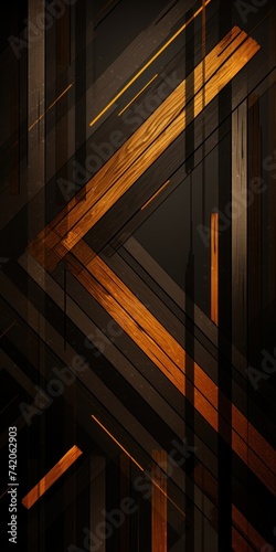 Dark Tan grunge stripes abstract banner design. Geometric tech background. Vector illustration