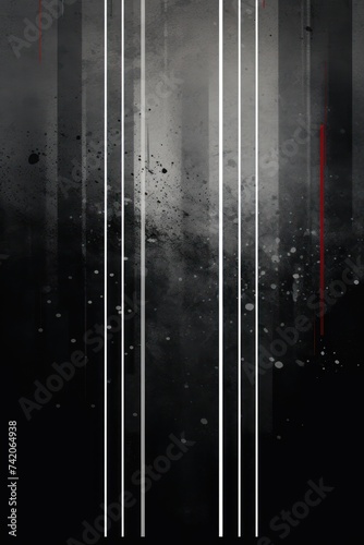 Dark White grunge stripes abstract banner design. Geometric tech background. Vector illustration © Celina