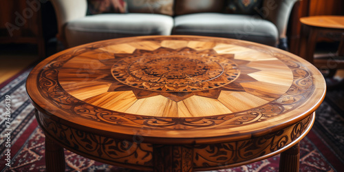 beautiful wooden table in the room