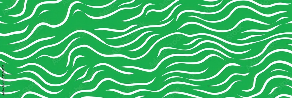 Green fun line doodle seamless pattern