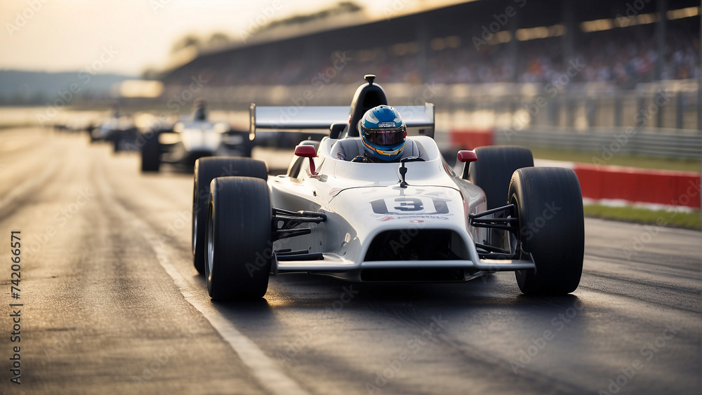 Fototapeta premium race car racing