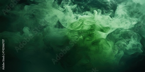 Green smoke exploding outwards with empty center