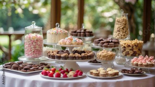 A Delectable Candy Bar Buffet at a Hotel Brunch