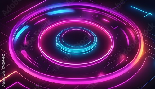 gaming neon glowing abstract background wallpaper gamer purple pink turquoise shapes 