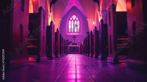 Church, religious concept. Background with selective focus and copy space