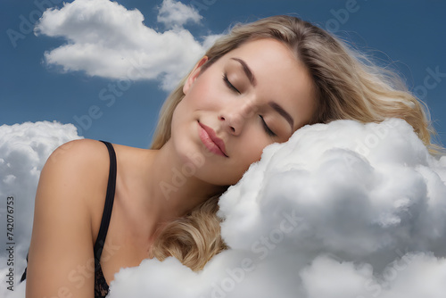 Sleeping Beauty on the Clouds: Taking a banner shot in the sky generative ai