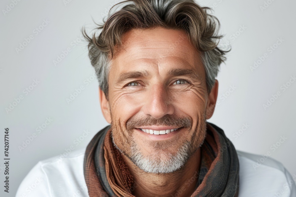 Studio portrait of a man. Background with selective focus and copy space Studio portrait of a man. Background with selective focus and copy space