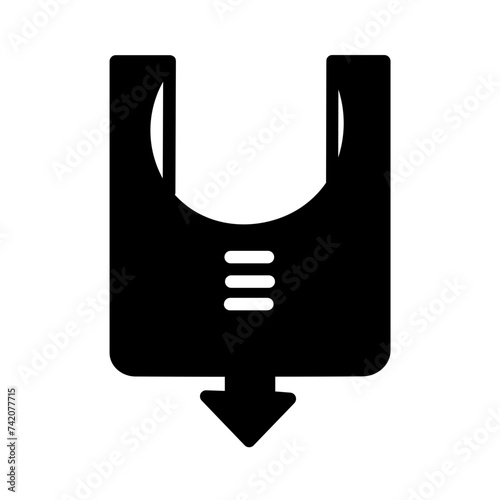 Bag Plastic Reduce Glyph Icon