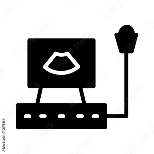 Ultrasound Machine Tool Glyph Icon