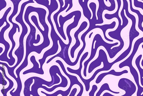 Lilac fun line doodle seamless pattern