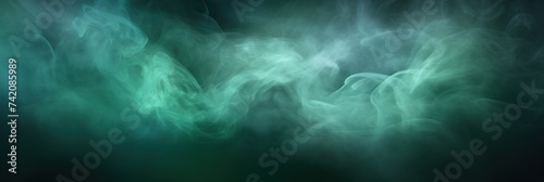 Mint smoke exploding outwards with empty center