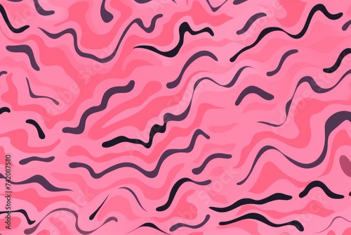 Pink fun line doodle seamless pattern