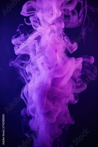 Purple smoke exploding outwards with empty center