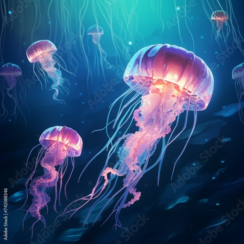 Colorful jellyfish © Han