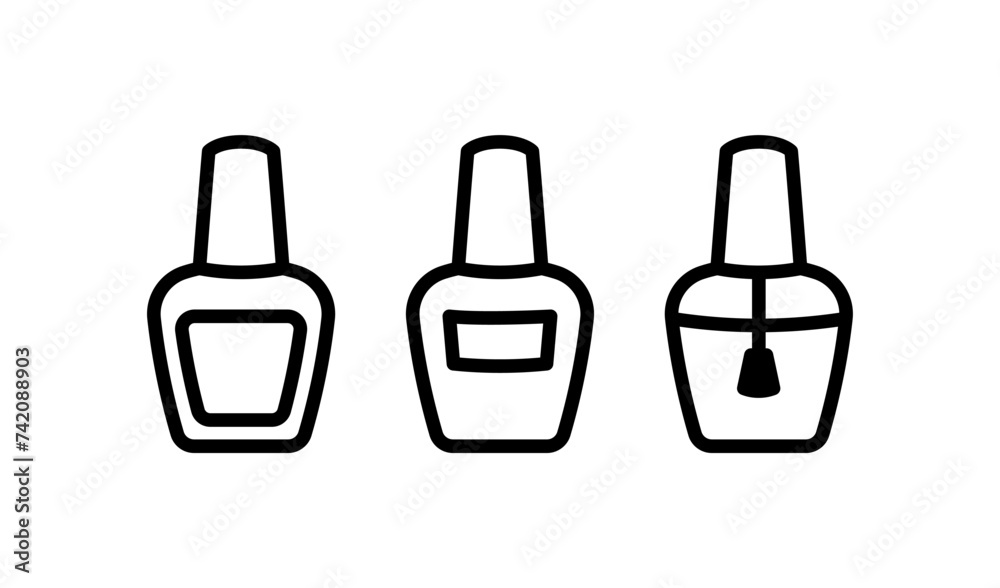 Nail polish icon isolated on white abckground. Nail polish icon isolated on white abckground.