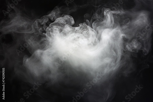 Silver smoke exploding outwards with empty center