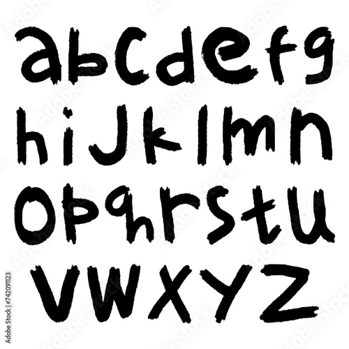 Alphabet Graffiti Grunge Brush Stroke Font Lowercase. Its an Edited File And is Easy To Use