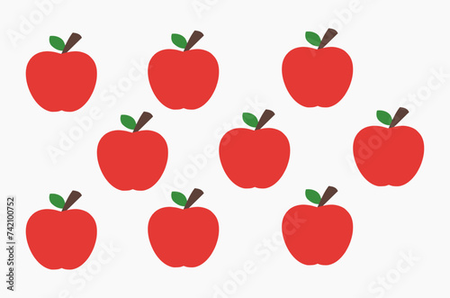 Seamless pattern with apple