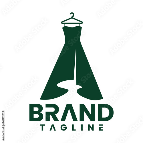 simple logo for an elegant women's dress