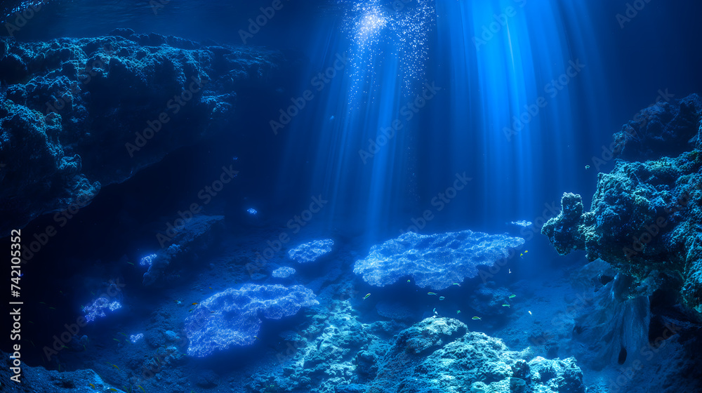 Underwater Dreamscape with Sunbeams
