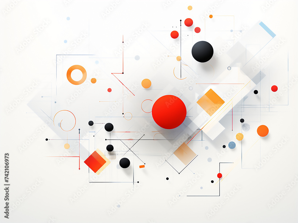 Intriguing image featuring white background and abstract forms. AI Generation. Intriguing image featuring white background and abstract forms. AI Generation.
