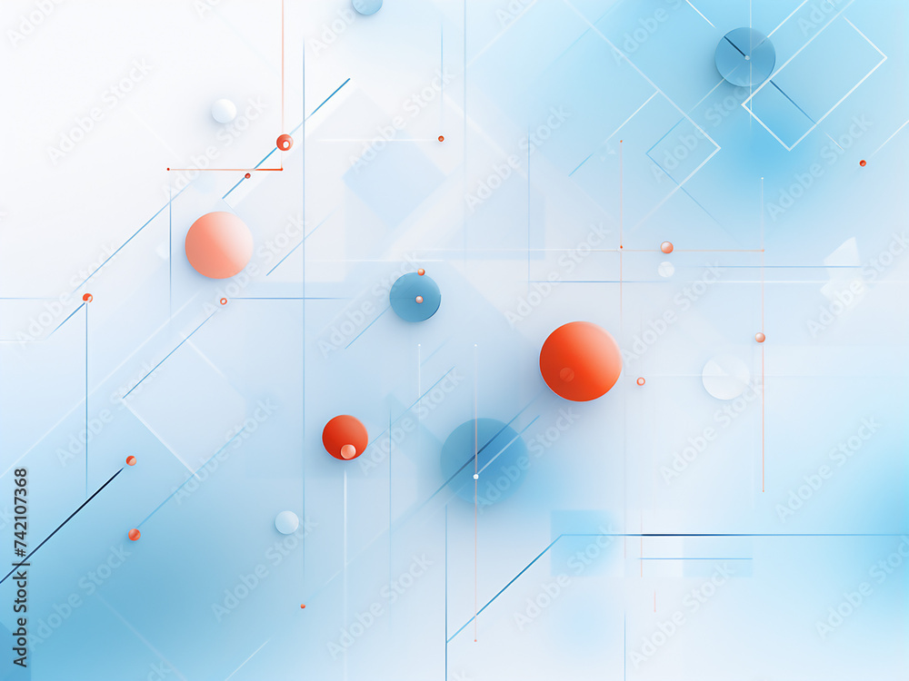 Geometric patterns on textured canvas. AI Generation.