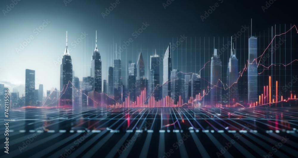 Cityscape meets digital analytics - A fusion of urban architecture and data visualization Cityscape meets digital analytics - A fusion of urban architecture and data visualization