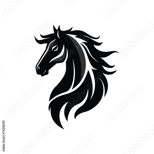 Fototapeta Naklejka Na Ścianę i Meble -  Horse Head Logo Design Vector Template