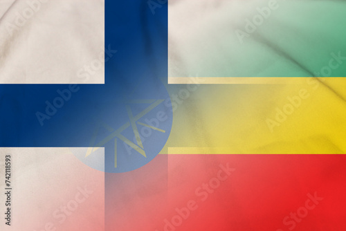 Finland and Ethiopia political flag international relations ETH FIN