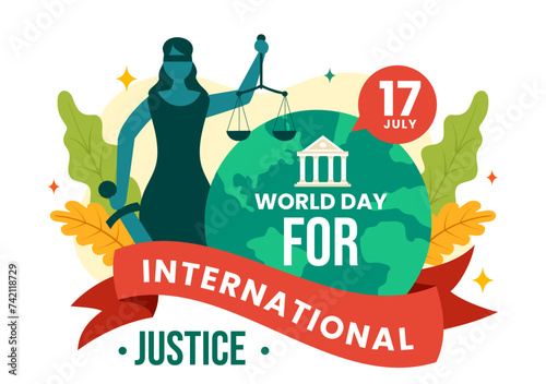 World Day of Social Justice Vector Illustration with Scales or Hammer for a Just Relationship and Injustice Protection in Flat Cartoon Background