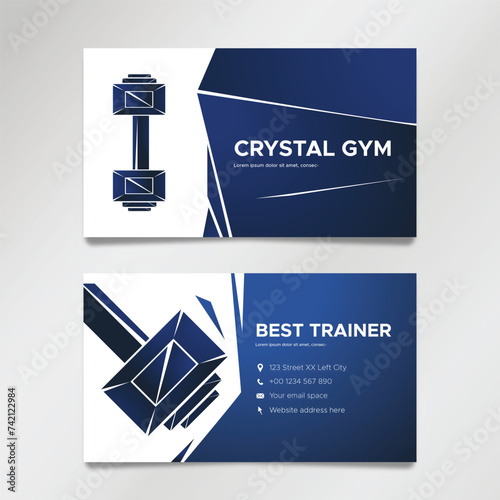 gym business card personal trainer gym business card