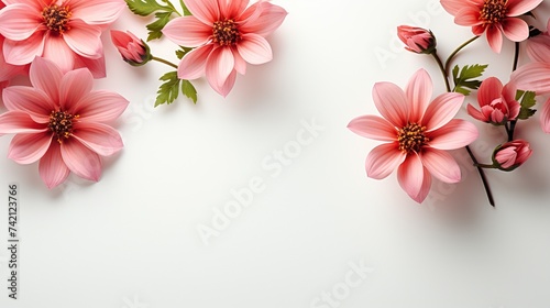 Beautiful Flower with Ample Space for Adding Text, Perfect for Design Projects