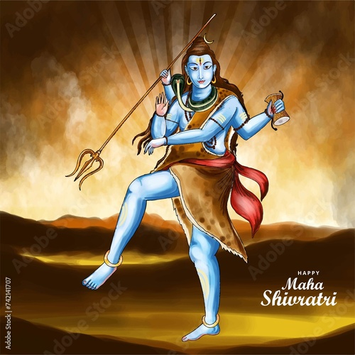 Lord Shiva Indian God Hindu Shivratri Card Background 2