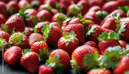  Fresh and juicy strawberries  perfect for summer 