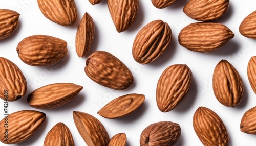  Nutty Delight - A close-up of almonds in a grid pattern