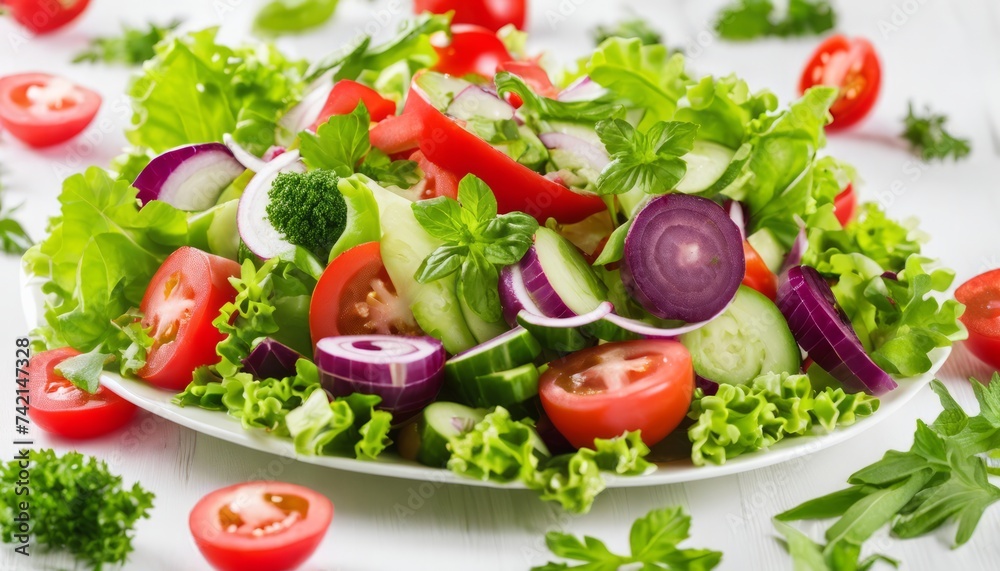 Fresh and vibrant salad, ready to be savored! Fresh and vibrant salad, ready to be savored!