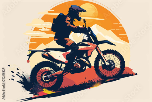 person riding a motorcross adventure on the mountain