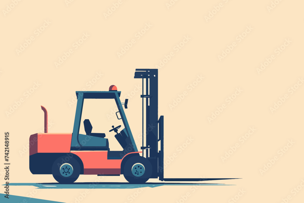 Forklift Flat Design Illustration Forklift Flat Design Illustration