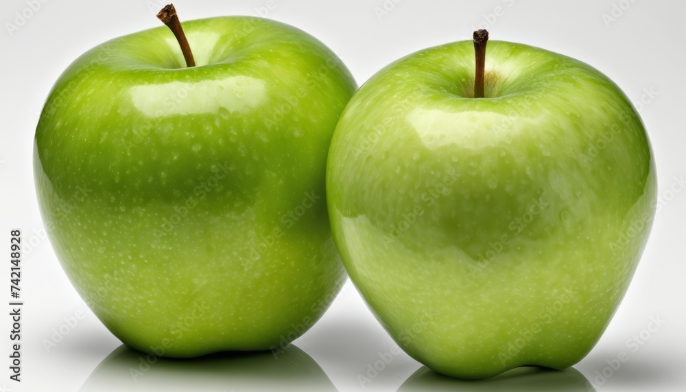 Freshly picked, ripe Granny Smith apples Freshly picked, ripe Granny Smith apples