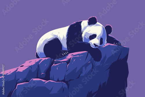 Lazy panda Illustration